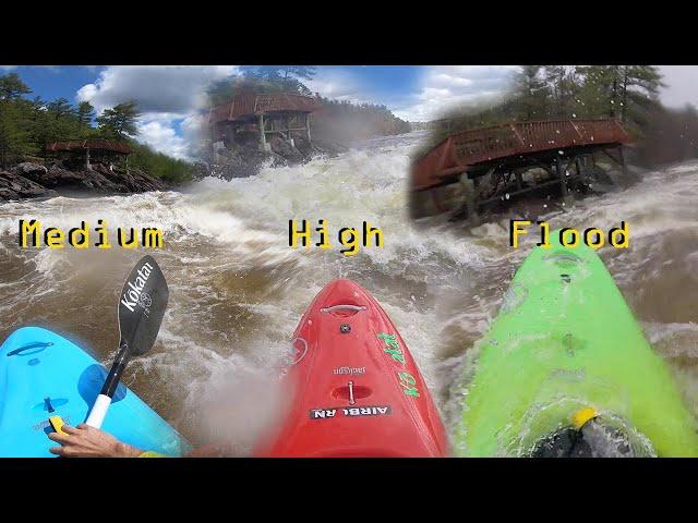 Medium vs High vs Flood. Coliseum Rapid, Ottawa River.