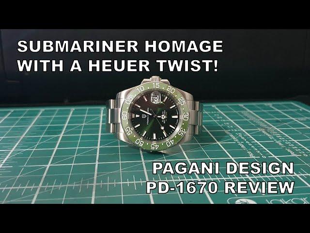 Submariner Homage With A Heuer Twist! - Pagani Design PD-1670 Review