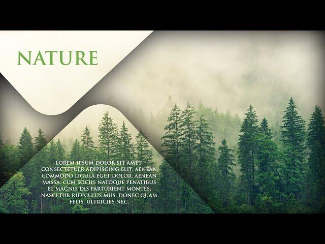 Easy PowerPoint title slide design 2021 | Nature title slide design in PowerPoint