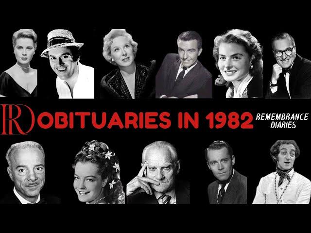 Obituaries in 1982-Famous Celebrities/personalities we've Lost in 1982