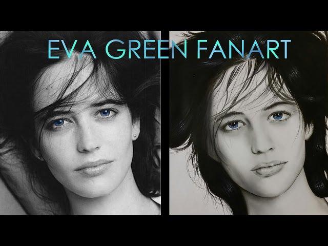  Eva Green drawing - Speed painting