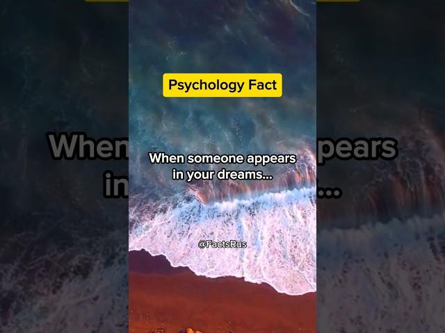 When someone appears in your dreams...  | Psychology Fact #shorts