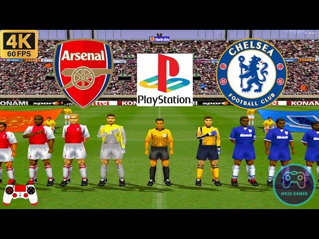 Winning Eleven 2002 Gameplay - Arsenal vs Chelsea - Duckstation PS1 on PC  Full Game [4K60]