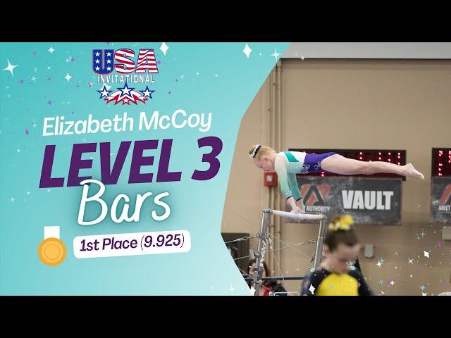 Level 3 Bars Routine (9.925) - USA Invitational 2023