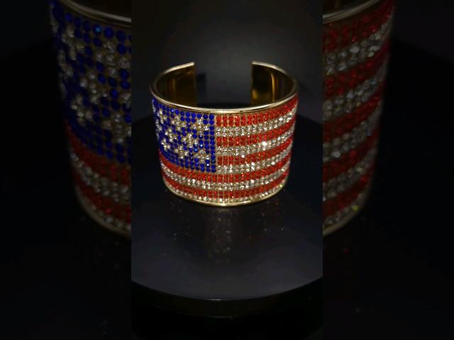 USA Flag Cuff Bracelet from Jewelry Store by Erik Rayo #politics #Trump #Jewelry