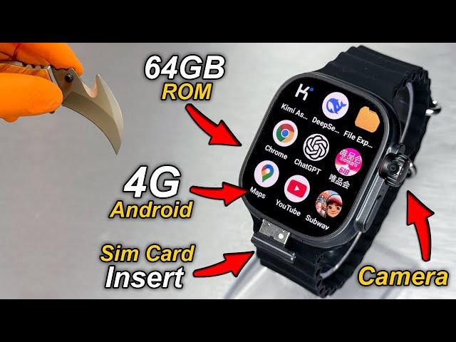 HW ULTRA 3 CALL 4G Android SmartWatch With SimCard Insert & Camera️4GB RAM + 64GB ROM + HotSpot️