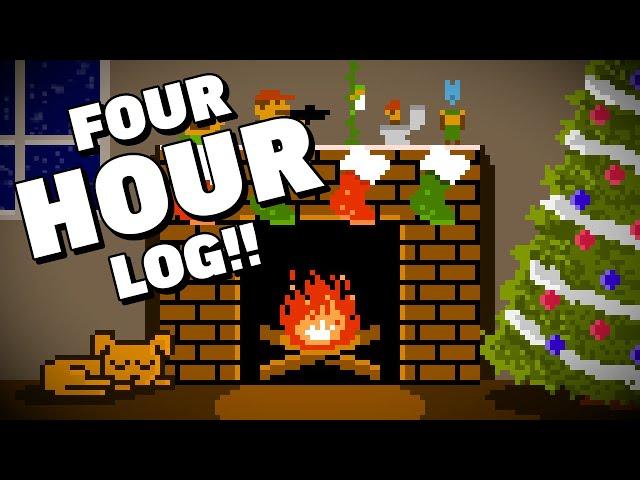 4 Hour Pixel Art Yule Log (2024 Edition)