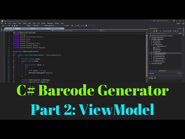 Creating Barcodes in C# WPF - Part 2 ViewModel