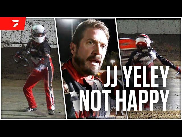 JJ Yeley Throws Steering Wheel TWICE After Turkey Night Grand Prix Crash + Reaction