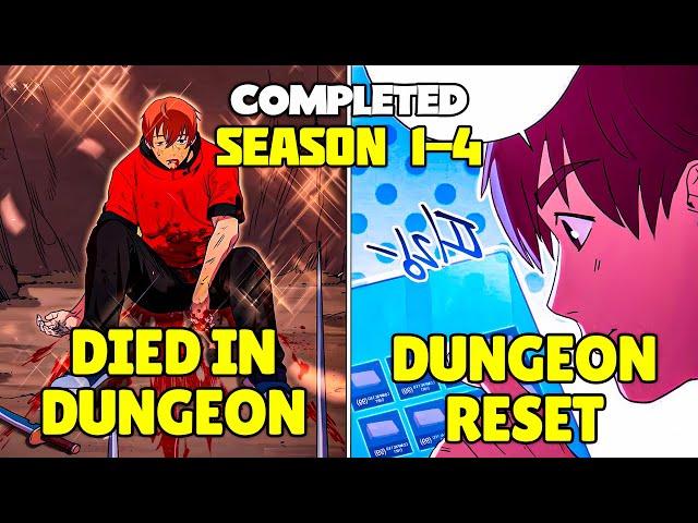 *S1-4* Died At Level 1 But Bug In System Restart Dungeon Keeping Him Alive - Manhwa Recap