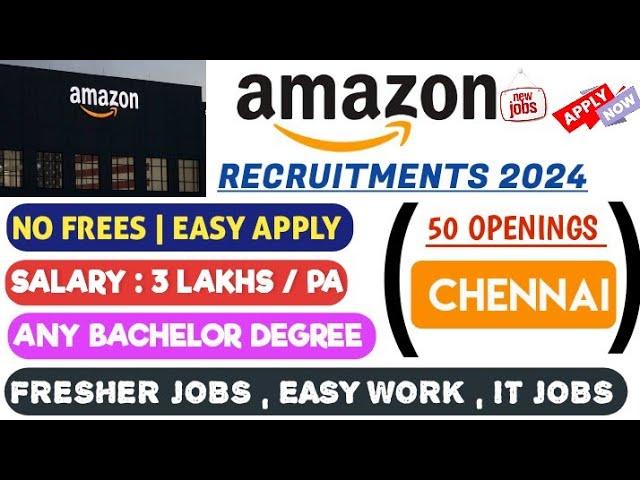 Amazon chennai jobs | IT jobs for freshers | 2024 jobs | Amazon jobs | #chennaijobs | Enge Velai