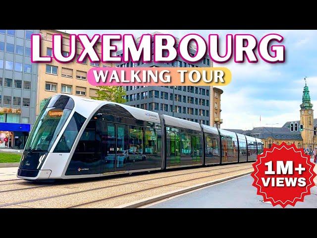  Luxembourg The Richest City in The World - Walking Tour / 4k 60fps HDR