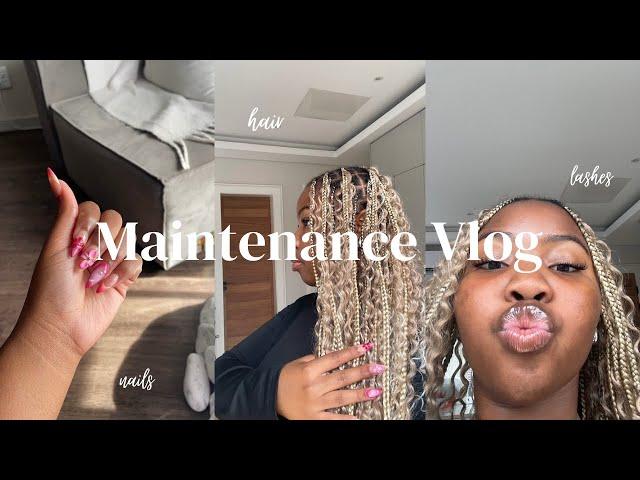 MAINTENANCE VLOG | Hair, Nails, Lashes | South African Youtuber