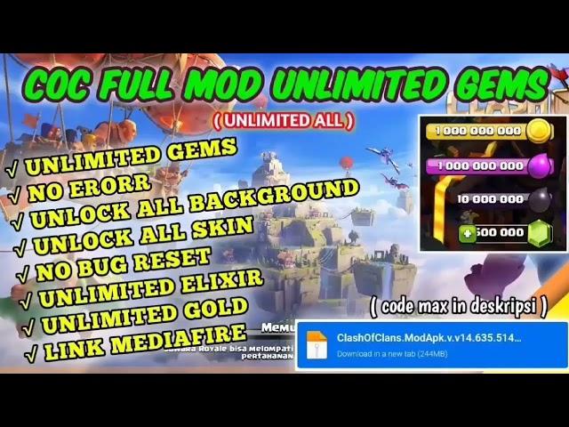 Clash Of Clans Mod Apk 17.18.13 Gameplay COC Hack | Unlimited Gems & Unlimited Resources| COC MOD