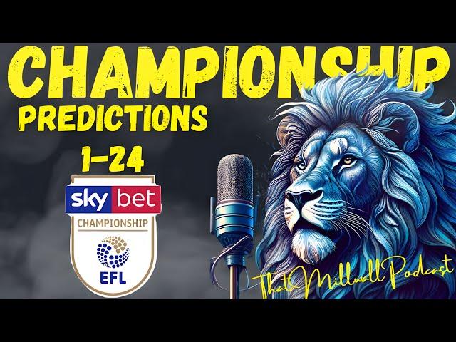 Championship 1-24 Predictions #football #championship #efl