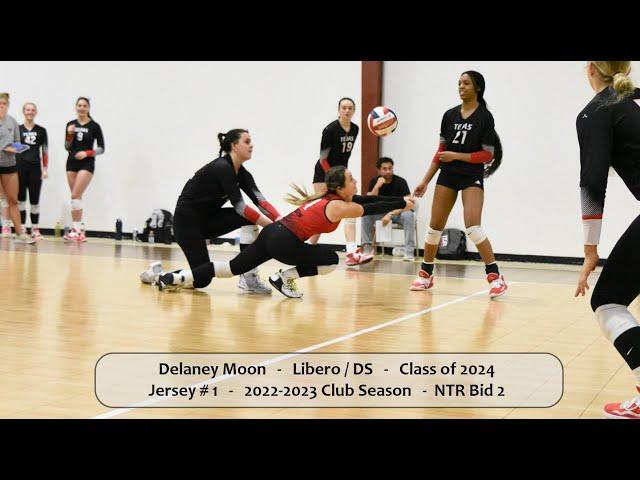 Delaney Moon #1 Libero Volleyball Highlights from 2023 NTR Bid - Part 2