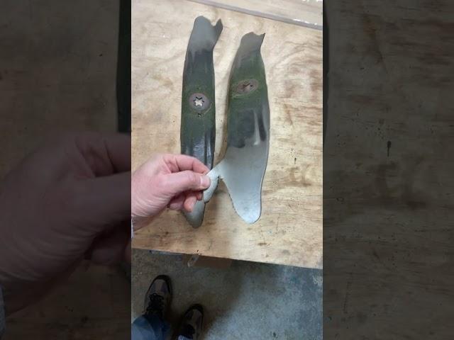 The Most Damaged Mower Blades in Human History #firsttimehomebuyer #mowerblades #epicfail