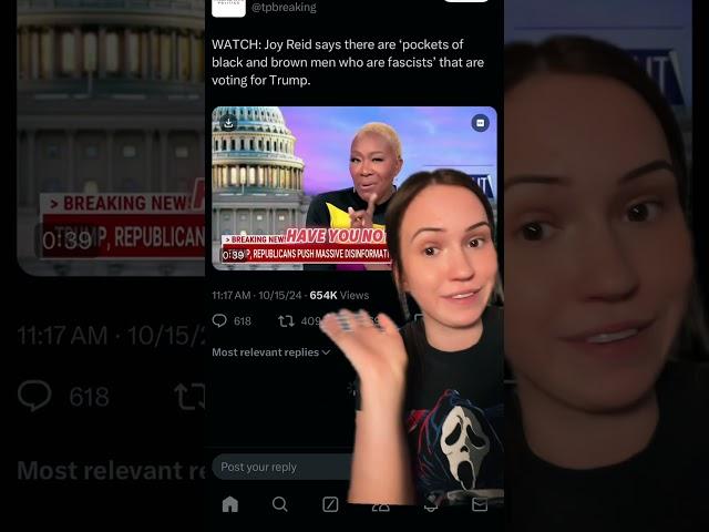 Black men who vote for Trump are Fascists, obviously. #trump #kamalaharris #todayonline