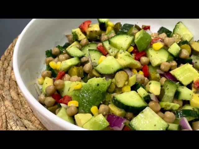 Healthy chickpea salad recipe | Quick and easy Chickpea Salad