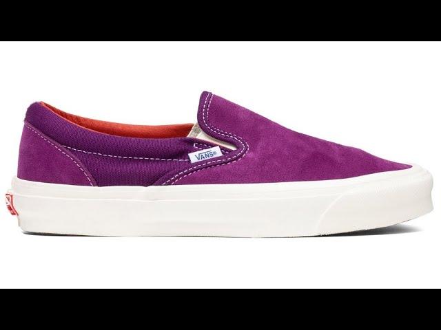 Vans Review: Vans Vault Originals OG Classic Slip-On LX (Suede/Canvas) Grape Juice/Racing Red