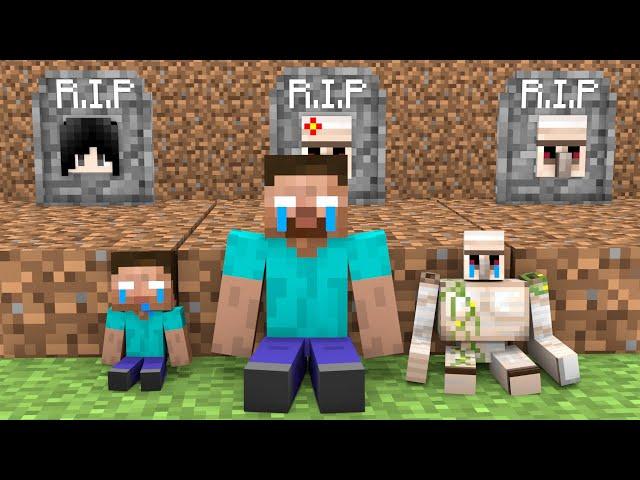 Baby Herobrine And Baby Iron Golem Story - Minecraft Animation