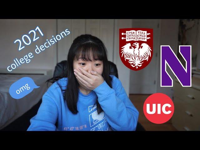 2021 college decision reactions (northwestern, uchicago, uic) | accepted to my dream school!