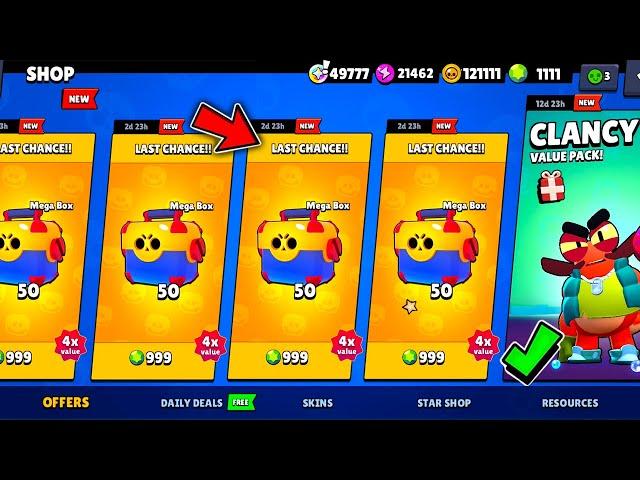 LAST CHANCE! NONSTOP CLANCY QUESTS! Brawl Pass + MEGA BOX OPENING - Brawl Stars FREE GIFTS