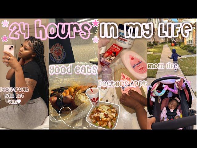 Spend 24+ Hours W Me ఌ | WHERE I BEEN ? POSTPARTUM UPDATE , KHLOEE GETS SHOTS , SEAFOOD + MORE