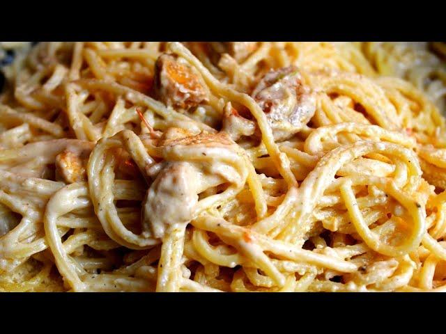 8 minutes Garlic Butter Pasta with leftover Chicken!!!