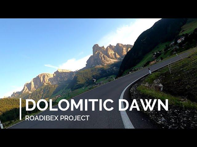 DOLOMITIC DAWN (Sellaronda anticlockwise) - Virtual ride for indoor cycling