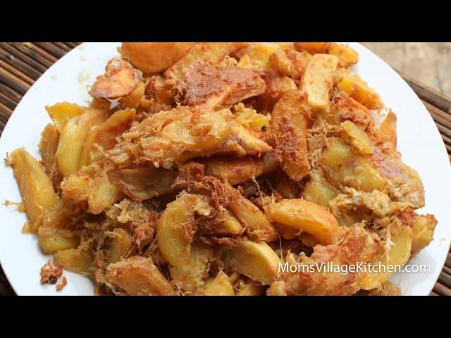 How To Cook Egg Fried French Fries  - Ugandan African Food - Mom's Village Kitchen