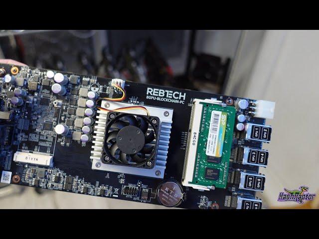 Rebtech 8GPU Mining Motherboard Review - AMD APU & RAM included with no need for USB to PCI Adapters