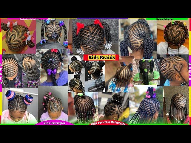 2025 Cute Little Girls Cornrows Braids Hairstyles Ideas| Back To School Braids Hairstyles For kids