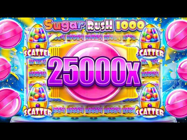 КАЖДЫЙ БОНУС ВЫДАЕТ ЗАНОС ВЕКА \ ПОДНЯЛ 25 000 000 Р  В Sugar Rush 1000 \ занос \ заносы недели