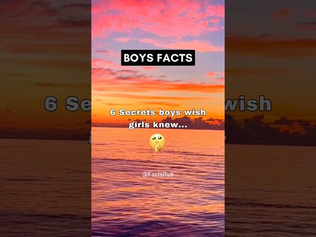 FACTS: 6 Secrets boys WISH girls knew  #shorts #psychologyfacts #subscribe