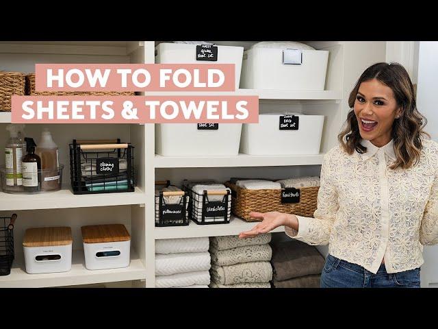 5 Organization Tips for a Clutter-Free Linen Closet | How To Fold Towels & Sheets | Real Simple