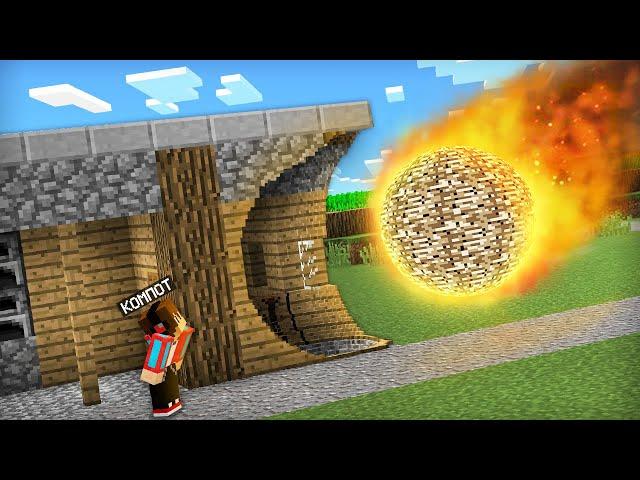 ЭТОТ БЕДРОКОВЫЙ МЕТЕОРИТ СЕЙЧАС УПАДЁТ НА МОЙ ДОМ В МАЙНКРАФТ | Компот Minecraft