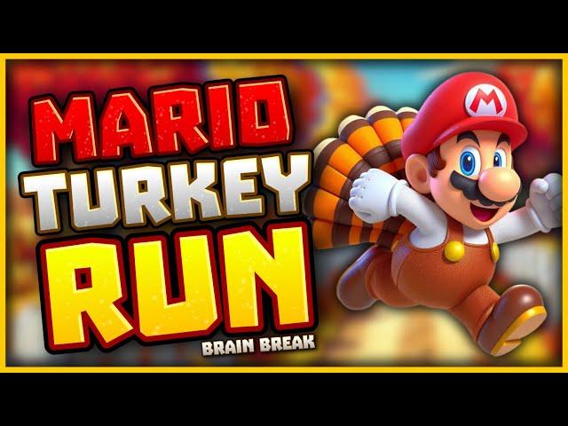 Mario Turkey Run!  Autumn Brain Break  Thanksgiving Games for Kids  Danny Go Noodle  Just Dance