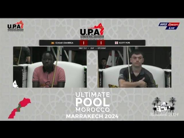 CEAZER CHANDIGA  VS SCOT POPE RACE TO 7 ULTIMATE POOL MOROCCO