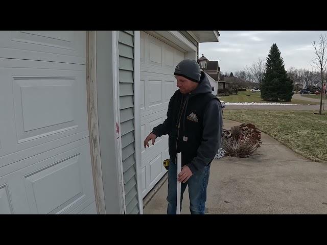 How to replace damaged siding or trim around garage door.