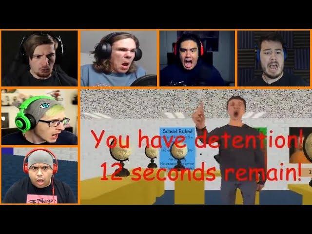 Let's Players Reaction To Getting Detention | Baldi's Basics In Education And Learning