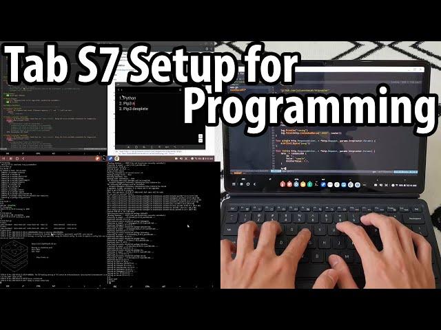 My Tab S7 Initial Software Programming Setup - Terminal, Git, Neovim, Golang, Redis, PostgreSQL