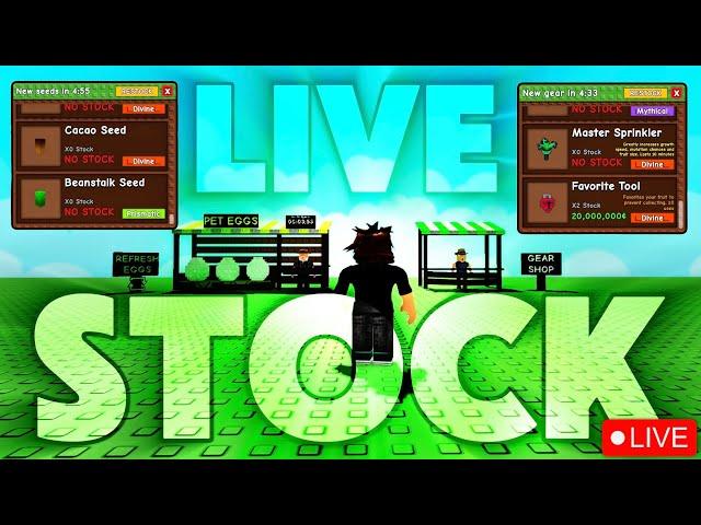 The BEST Grow A Garden Live Stock Stream! + Update COUNTDOWN!