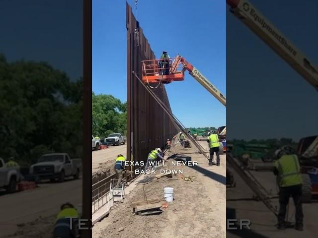 More panels are being installed at the Texas border wall in Maverick County. #OperationLoneStar