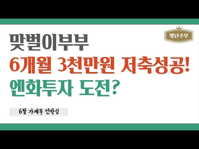 [6월가계부] 6개월간 3천만원 저축성공! 엔화투자 시작하기 (맞벌이부부 수입,지출,저축에 대해)