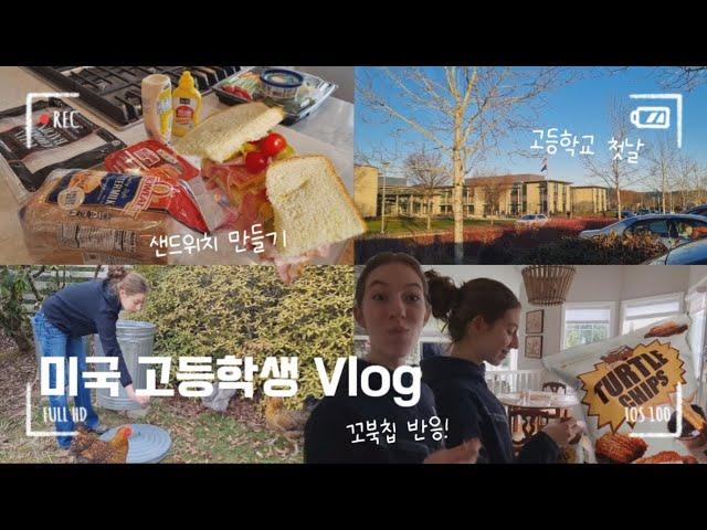 미국 유학 브이로그  | 미국 도착 후 처음 3일 | 미국 고등학교 처음 간 날 | 홈스테이 이것이.. 미국 라이프? | 한국 과자 반응보기 | 유학생 교환학생 일상 브이로그