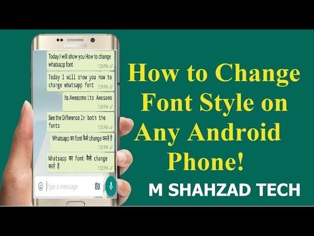 How to Change Your Mobile Fonts  Easily By M Shahzad Tech