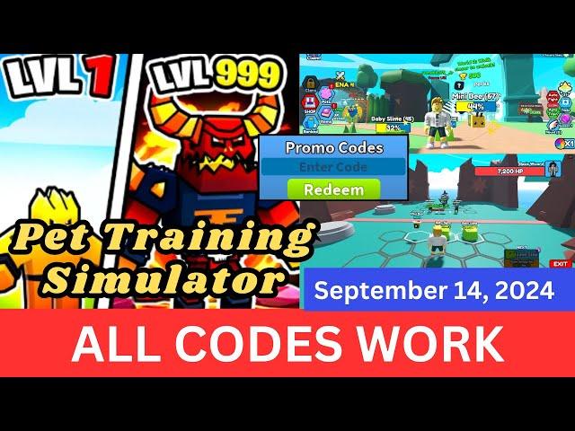 *All Codes Work* Pet Training Simulator ROBLOX, September 14, 2024