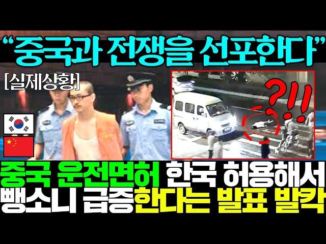 중국 면허증 한국서 그대로 사용 가능하게 만든 정치인들 때문에 뺑소니 급증해 발칵..ㄷㄷ