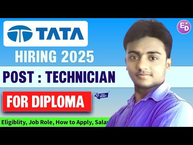 TATA Group Recruitment 2025। Post: Technician। Freshers। Permanent Job। Latest Jobs 2025। tata Jobs